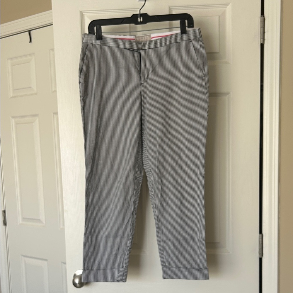 Banana Republic Women’s Pinstriped Gray Chinos